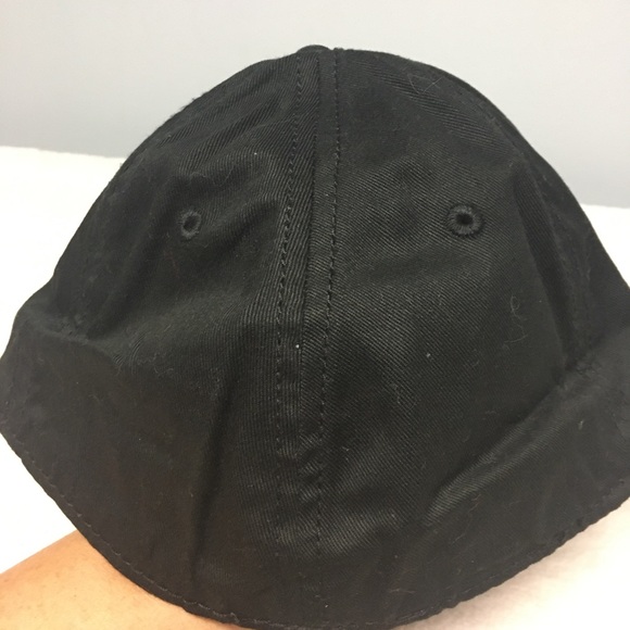 Miami Ink Black Cotton Hat with cross and gem accents - Picture 4 of 5